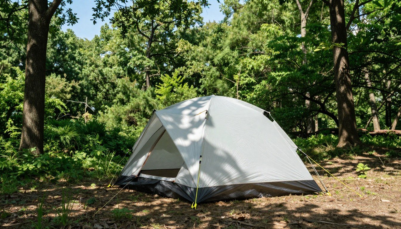 ultralight tent setup